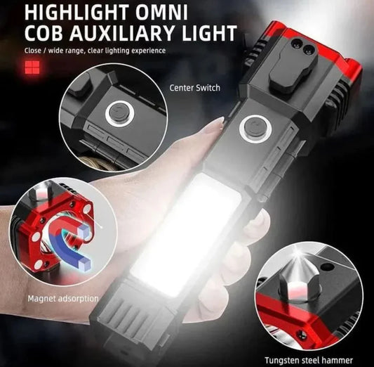 High Power LED Torch with Built in Mobile Charger
