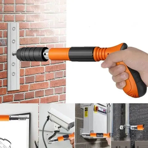 Manual Mini Nail Gun for Cement Wall | Low Noise Air Nailer Tool | Lightweight Wall Nail Machine | 10 PCS Nails