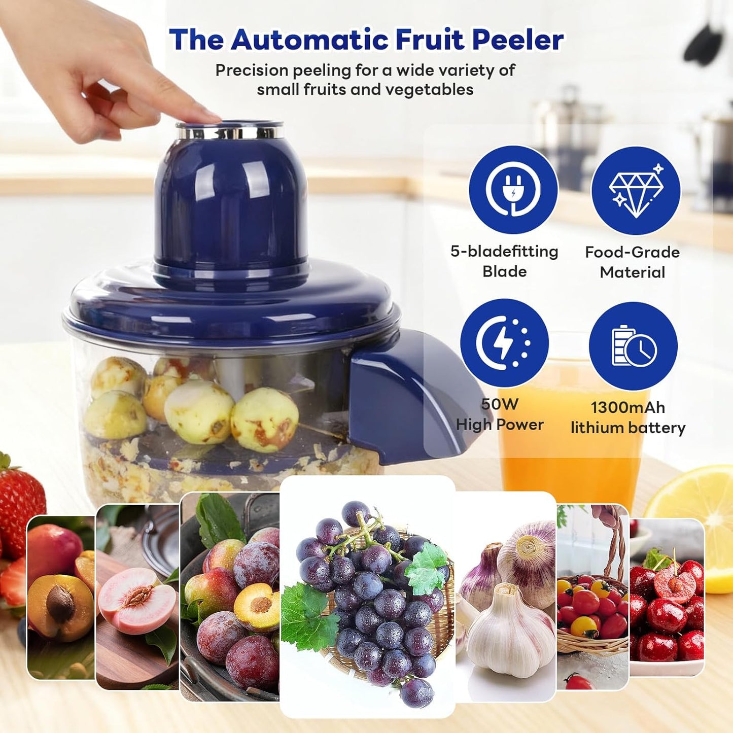 Rechargeable Automatic Fruit & Vegetable Peeler Machine