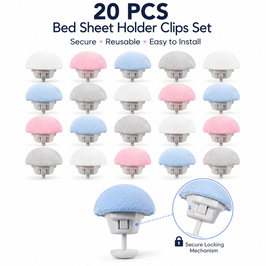 Bed Sheet Holder Clips – Non-Slip Mattress Sheet Fasteners, Reusable Duvet Cover & Quilt Fixing Clips, Fabric Safe Bedding Grippers