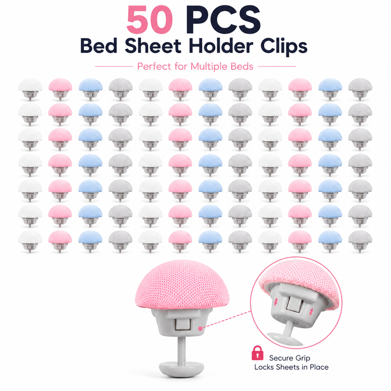 Bed Sheet Holder Clips – Non-Slip Mattress Sheet Fasteners, Reusable Duvet Cover & Quilt Fixing Clips, Fabric Safe Bedding Grippers