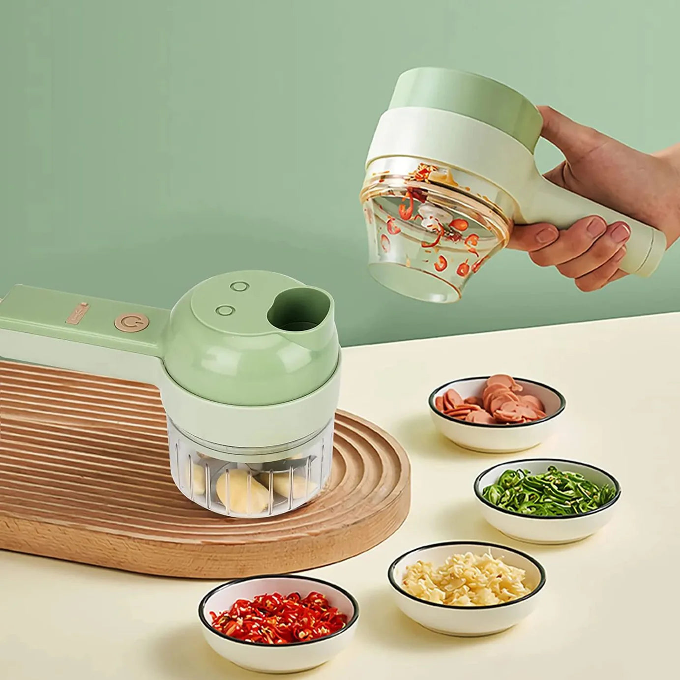 Rechargeable Handheld Electric Food Chopper – Vegetable, Onion & Meat Cutter