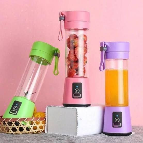 Portable Juicer Blender 380ml Rechargeable – 6 Blade USB Smoothie Maker Cup for Travel & Home