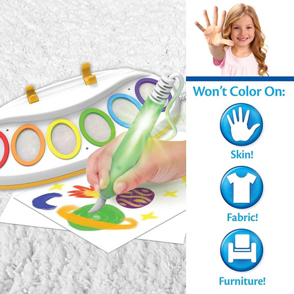 Magical Paint Brush Coloring Kit for Kids – Mess Free Magic Drawing Set with Color Recognition & Special Paper