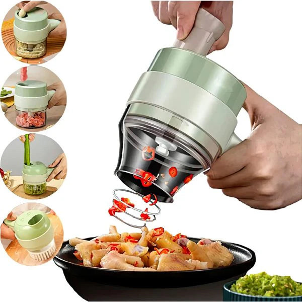 Rechargeable Handheld Electric Food Chopper – Vegetable, Onion & Meat Cutter