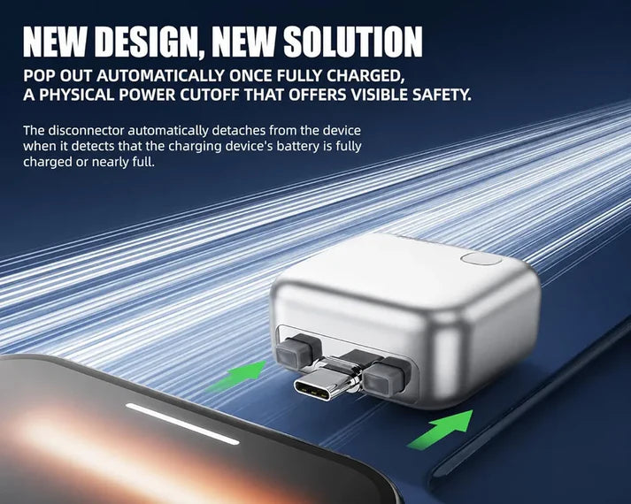 140W Auto Power Disconnector Type-C Fast Charger Cable – Automatically Disconnects at 100% Charge